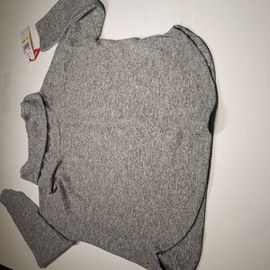 Ruby Rd. Petite Heather Gray Cowl Neck Sweater   Size PM